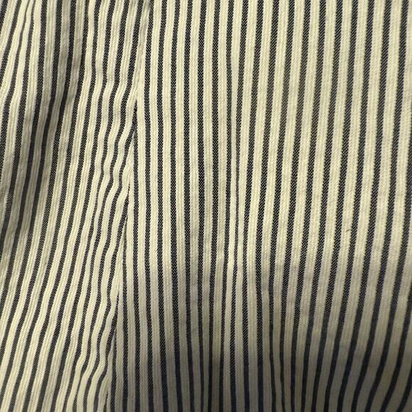 Zara Basic White With Blue Pin Stripes Open Front Classic Fit Blazer Size Med - Picture 5 of 11